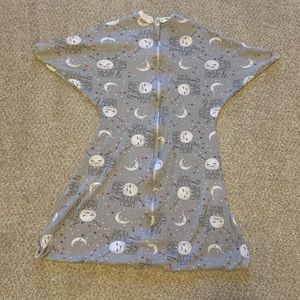 Sleeping Baby Zipadee Zip Moon print.  size medium